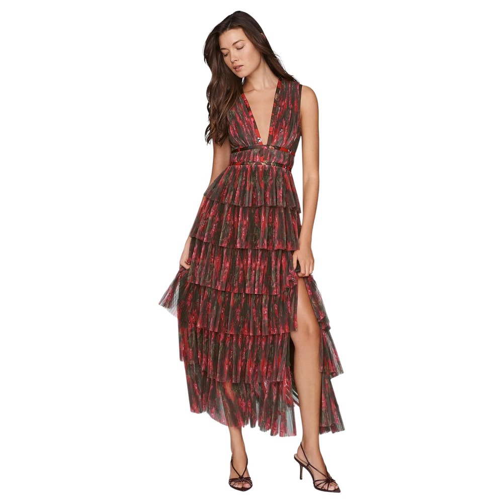 NEW HUTCH Amora Maxi Gown Red Floral Size 2
